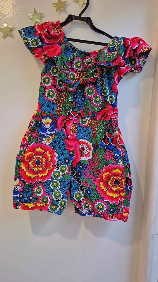 Brand New Floral Jumpsuit with Sheer Skirt Overlay - photo 3