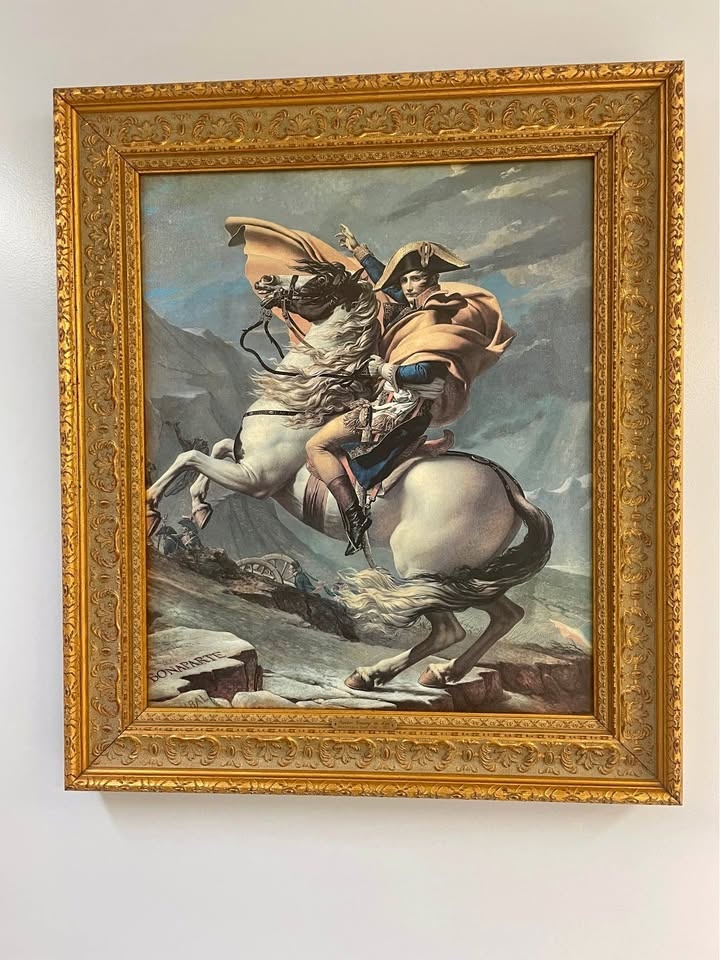Portrait of Napoleon crossing the Alps