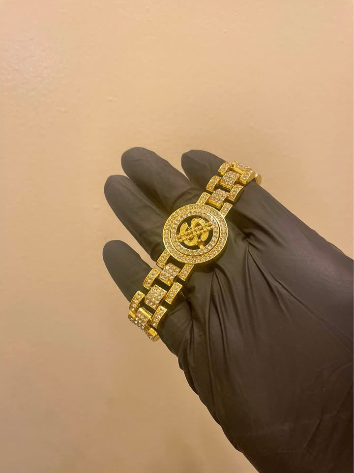 24K ICED OUT CUBAN LINK CHAIN & BRACELET SET