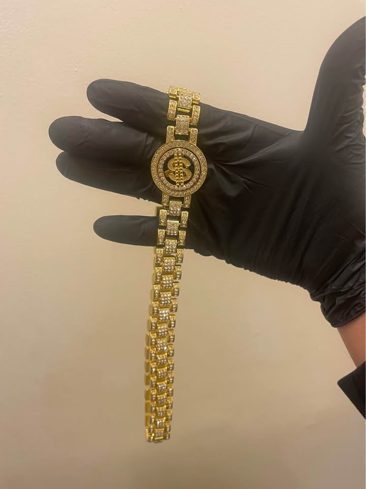 24K ICED OUT CUBAN LINK CHAIN & BRACELET SET - photo 3