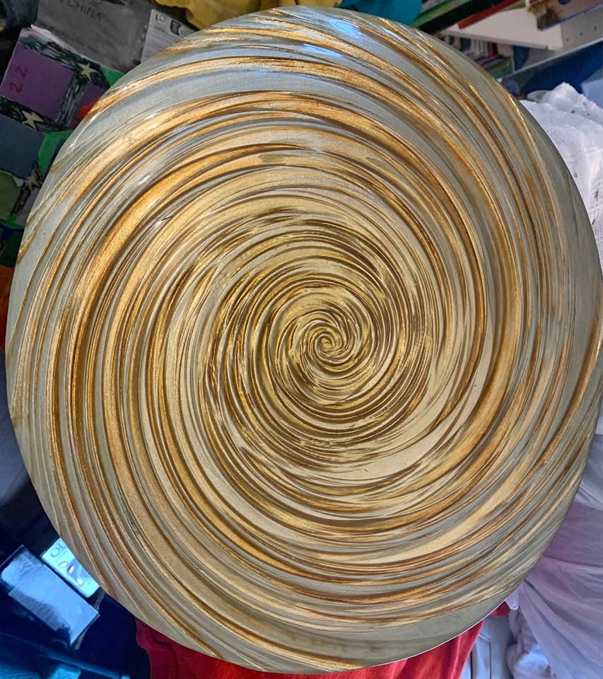 Gold Spiral Decorative Plate