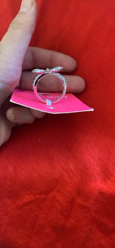 Silver Butterfly Ring + earring - photo 2