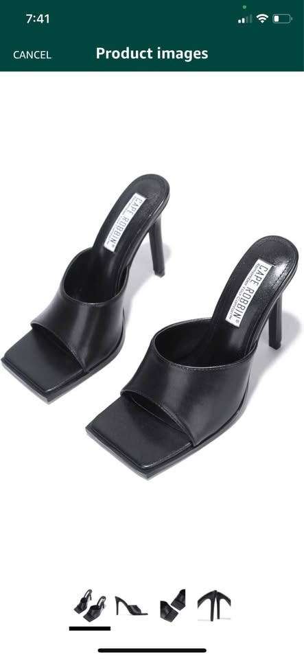 Women fashion heel Black size 6