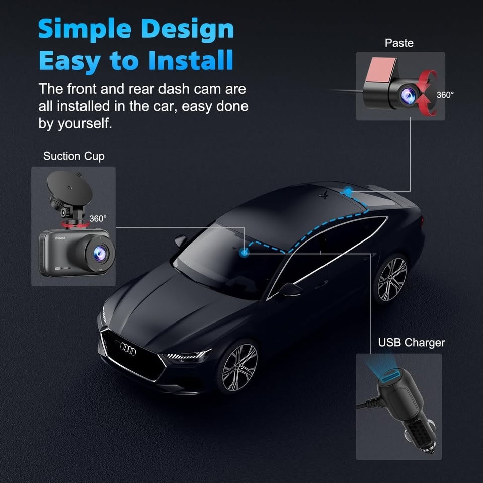 4K Dash Cam Front and Rear with CPL Filter - photo 5