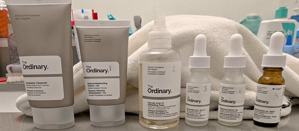 2 sets of The Ordinary products