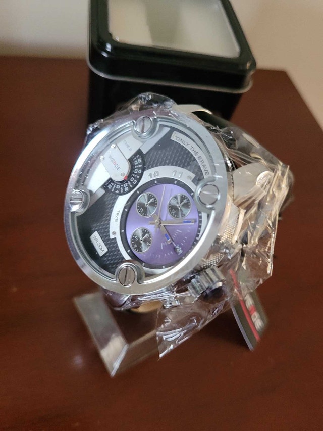 Dual Time Zone Purple Weide Diesel Men’s Watch - photo 3