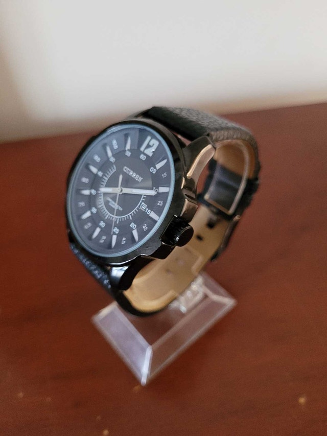 Brand New Black Curren Chronometer Quartz Men's Watch - photo 2