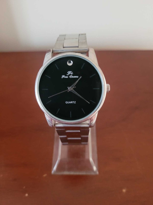 Fc Free Crane Silver and Black Quartz Men's Watch