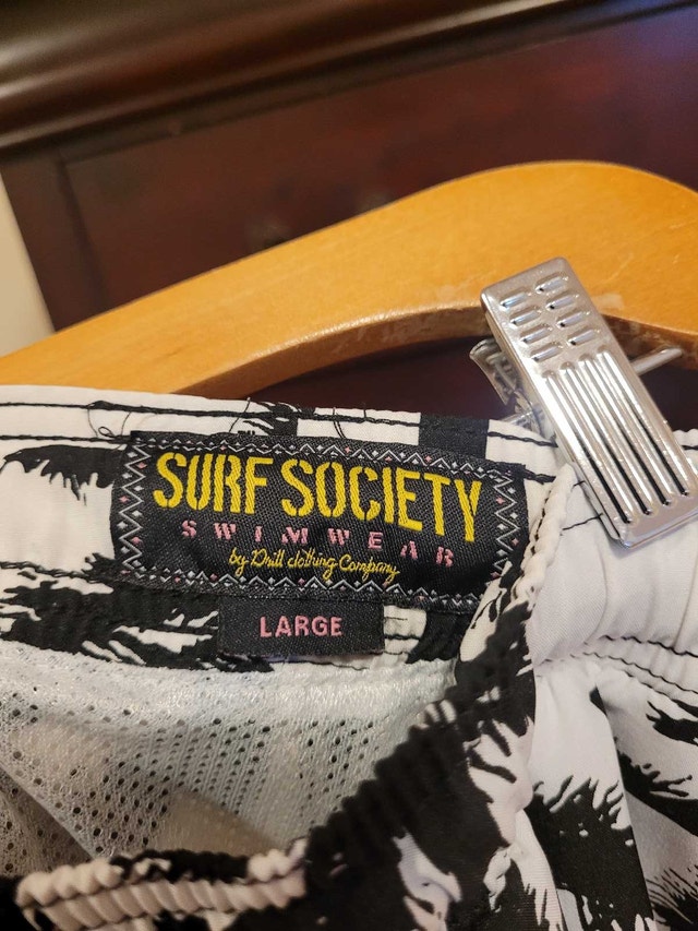 Brand New Men's Surf Society Swimwear Palm Shorts Size Large - photo 3
