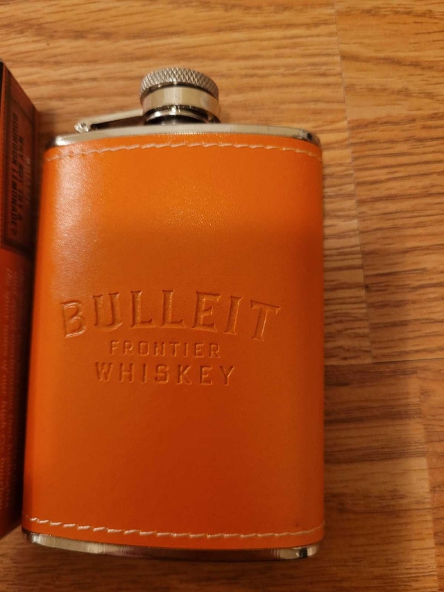 Brand New Bulleit Bourbon Orange 4oz Flask - photo 3