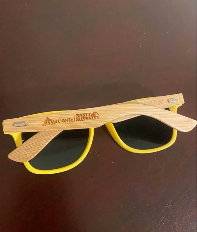 Yellow Banff Sunshine Wooden Bamboo Sunglasses - photo 2