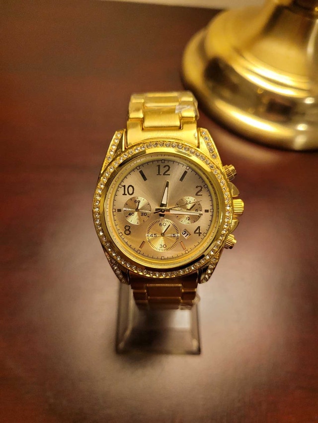 Brand New Gold Chronograph Women's Watch
