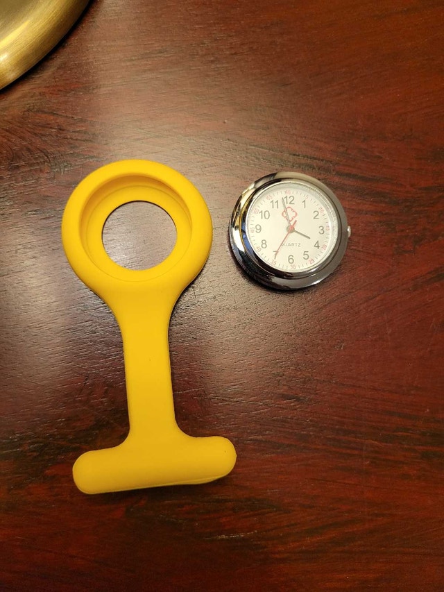 New Yellow Medical Nurse Attachable Scrub Watch - photo 2