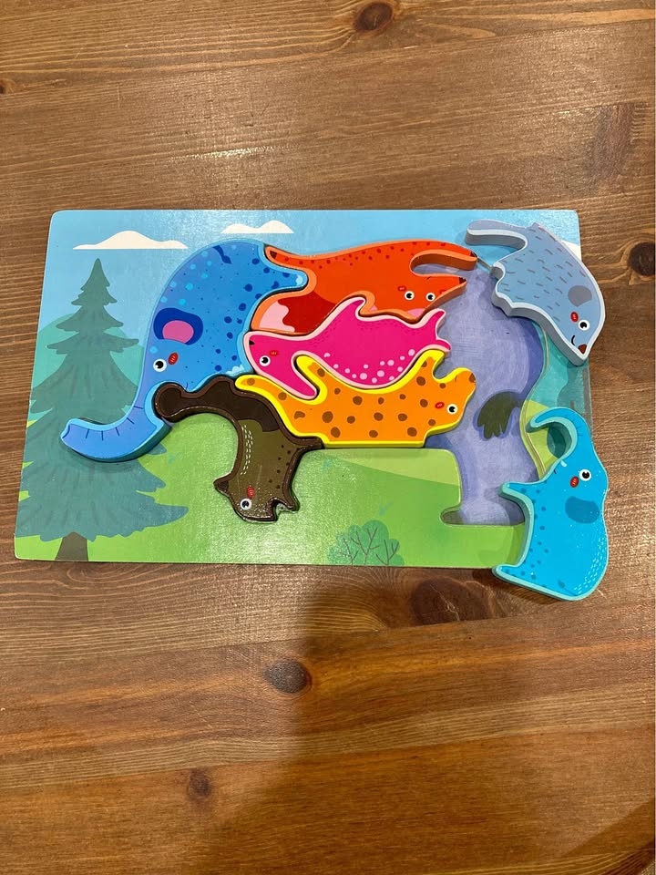 Wooden Animal Puzzle for Toddlers (Chunky Pieces)