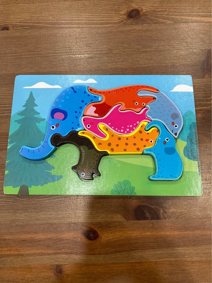 Wooden Animal Puzzle for Toddlers (Chunky Pieces) - photo 2
