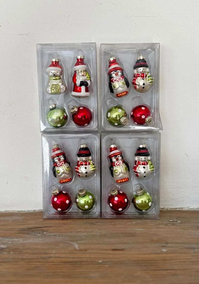 Vintage Pier 1 Glass Ornaments - 4 Boxes
