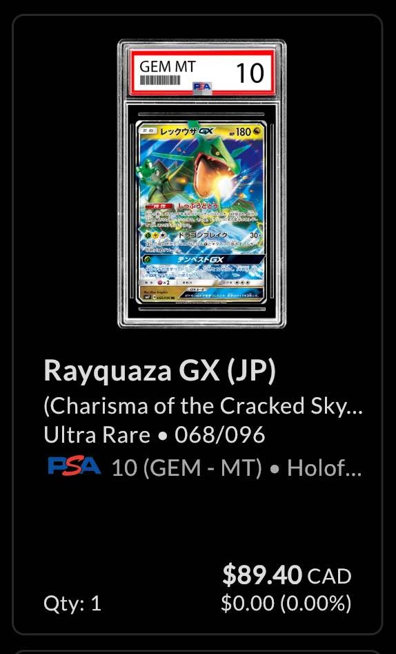 PSA 10 Rayquaza GX #068 - photo 3