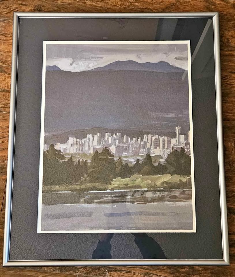 Framed Cityscape Painting