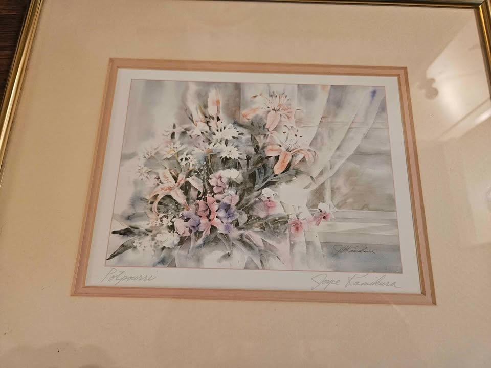 4 Framed Watercolor Paintings by Joyce Kamikura - photo 5