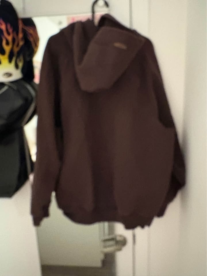 Aritzia sweatfleece, brown mega fit hoodie - photo 4