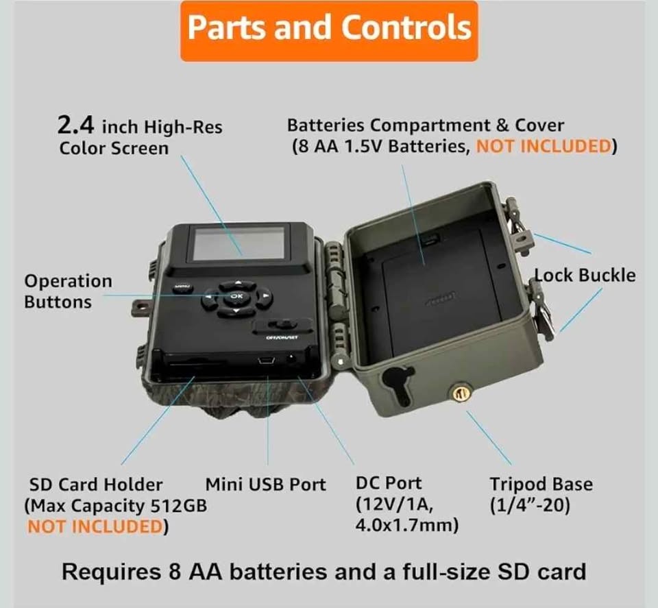 GardePro A3S Trail Camera, 64MP 1296p - photo 5