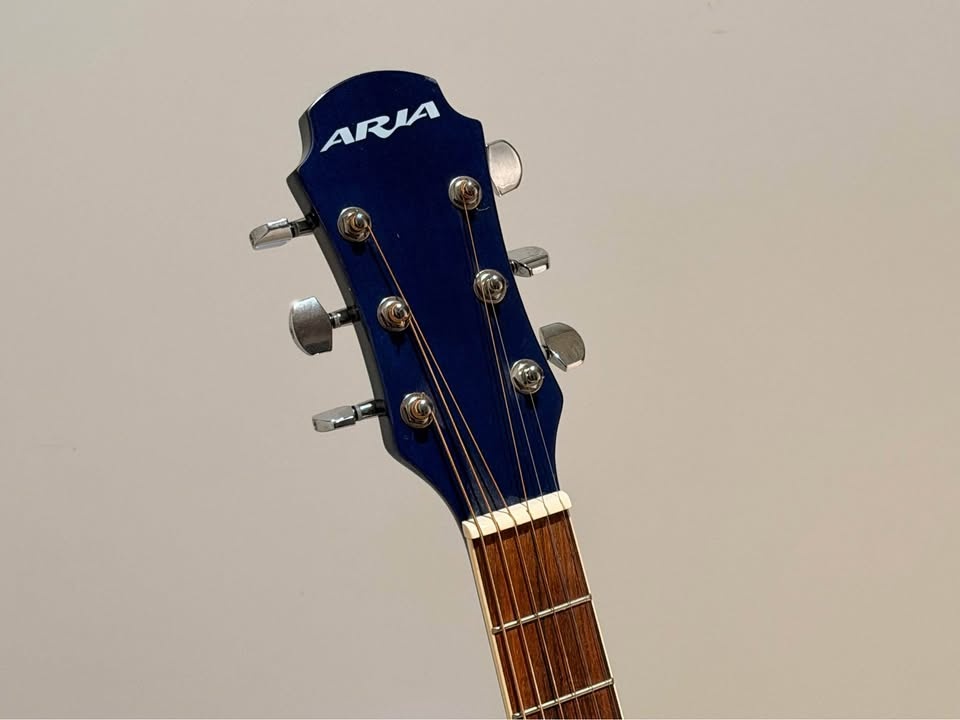 Aria Acoustic Guitar – AW-20 BLS, Blue - Great for Beginners - photo 3