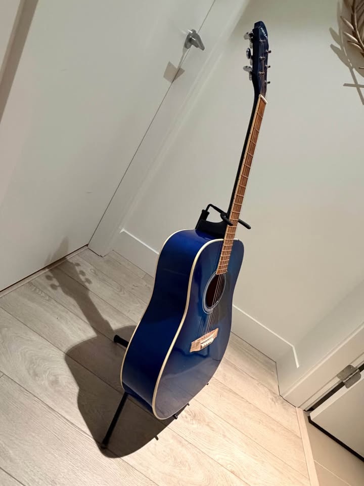 Aria Acoustic Guitar – AW-20 BLS, Blue - Great for Beginners - photo 5