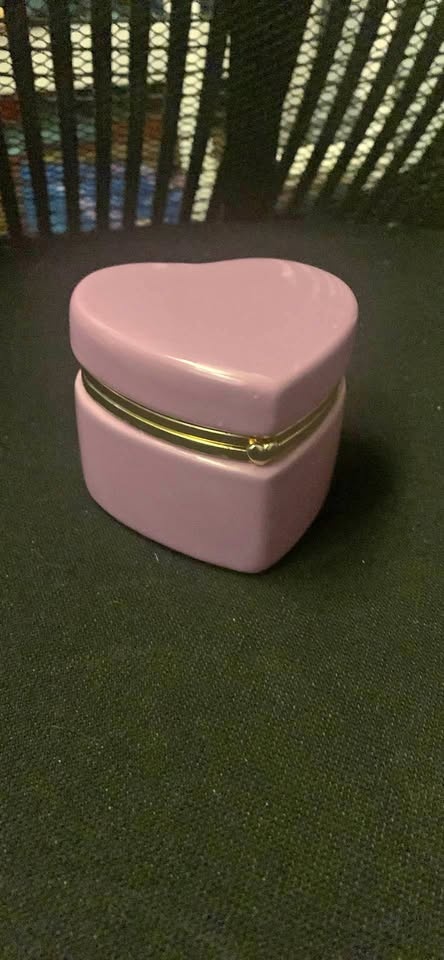 Purple Heart-Shaped Jewelry Box