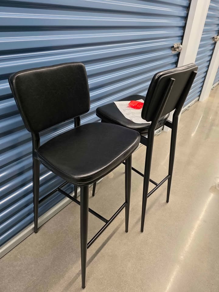 Set of 2 Modern Black Bar Stools – Brand New – Counter / Kitchen - photo 4