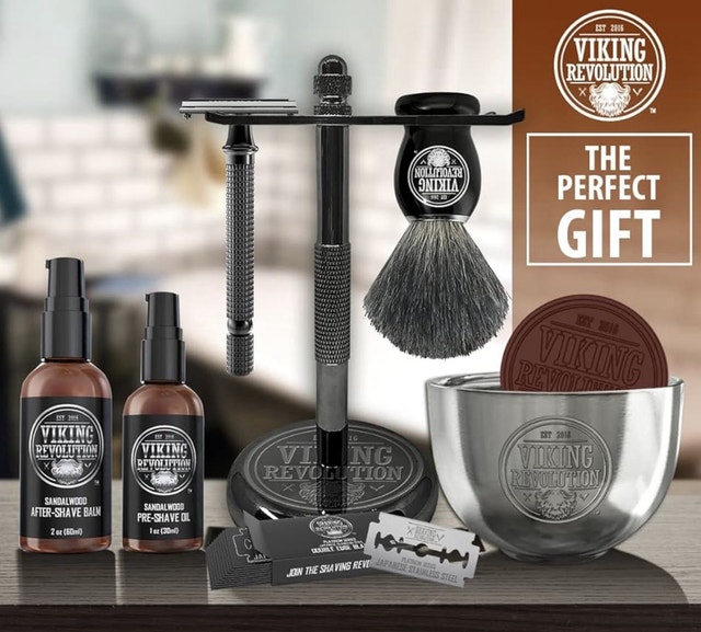 New Viking Revolution Classic Shaving Kit – Razor, Brush, Oils - photo 3