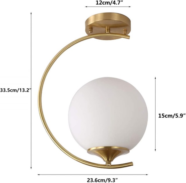 Modern Gold Flush Mount Ceiling Light | Good Finds - photo 4