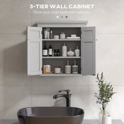 Kleankin Bathroom Wall Cabinet – Grey | Good Finds - photo 4