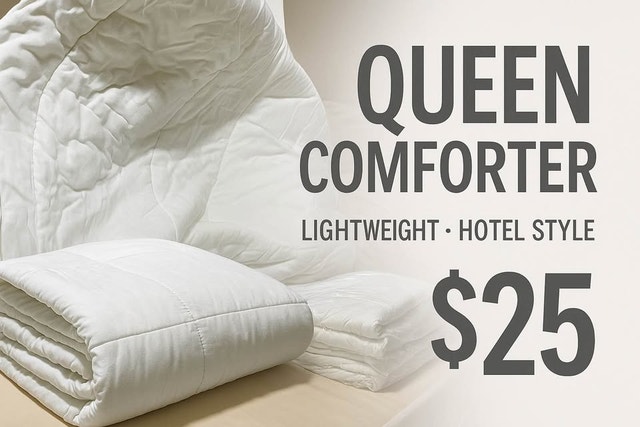 Queen Comforter – Lightweight Hotel Style