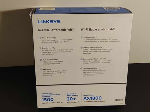 Linksys Dual-Band WiFi 6 Router (AX1800) - photo 2