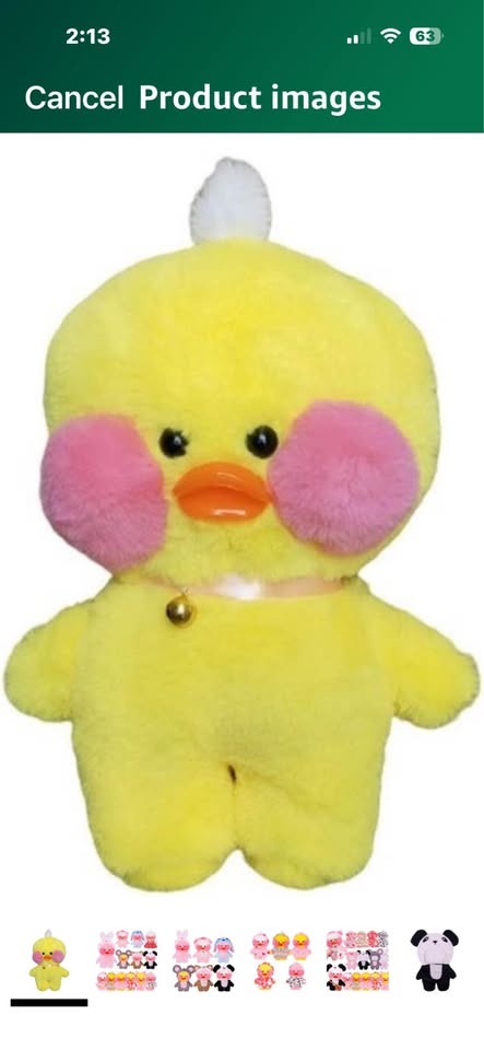 Lalafanfan Duck plush dolls, duck stuffy, Christmas gift - photo 3