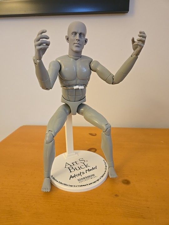 Art S Buck Artists Model Male Nude Gray 12" Figure Sideshow