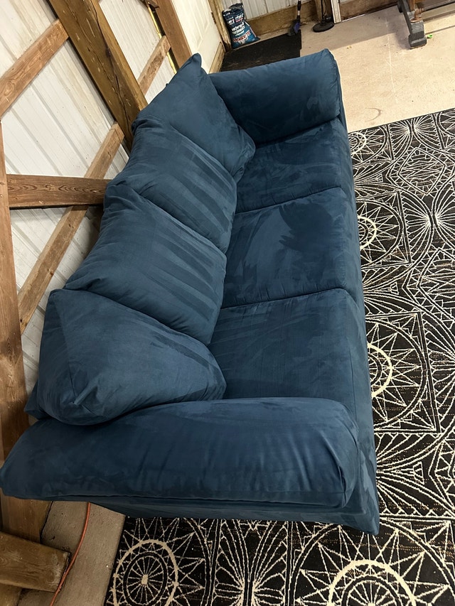 Teppermans Blue Microsuade Sofa - photo 4