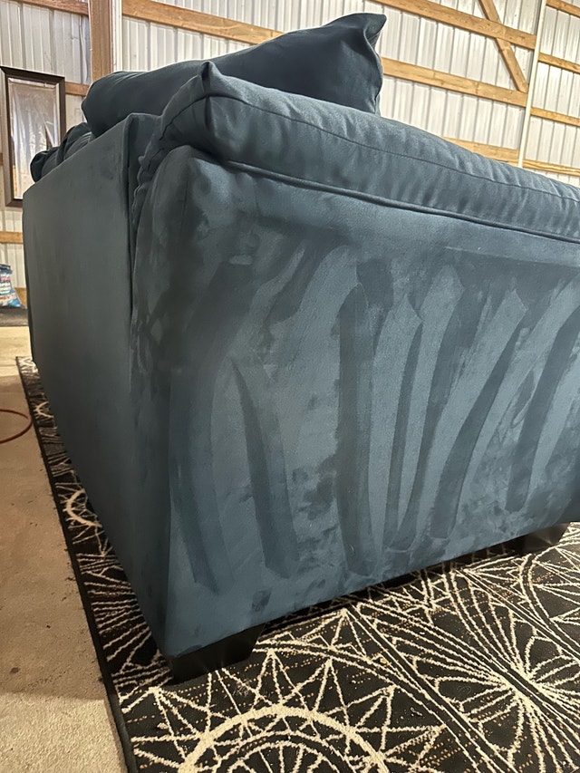 Teppermans Blue Microsuade Sofa - photo 5