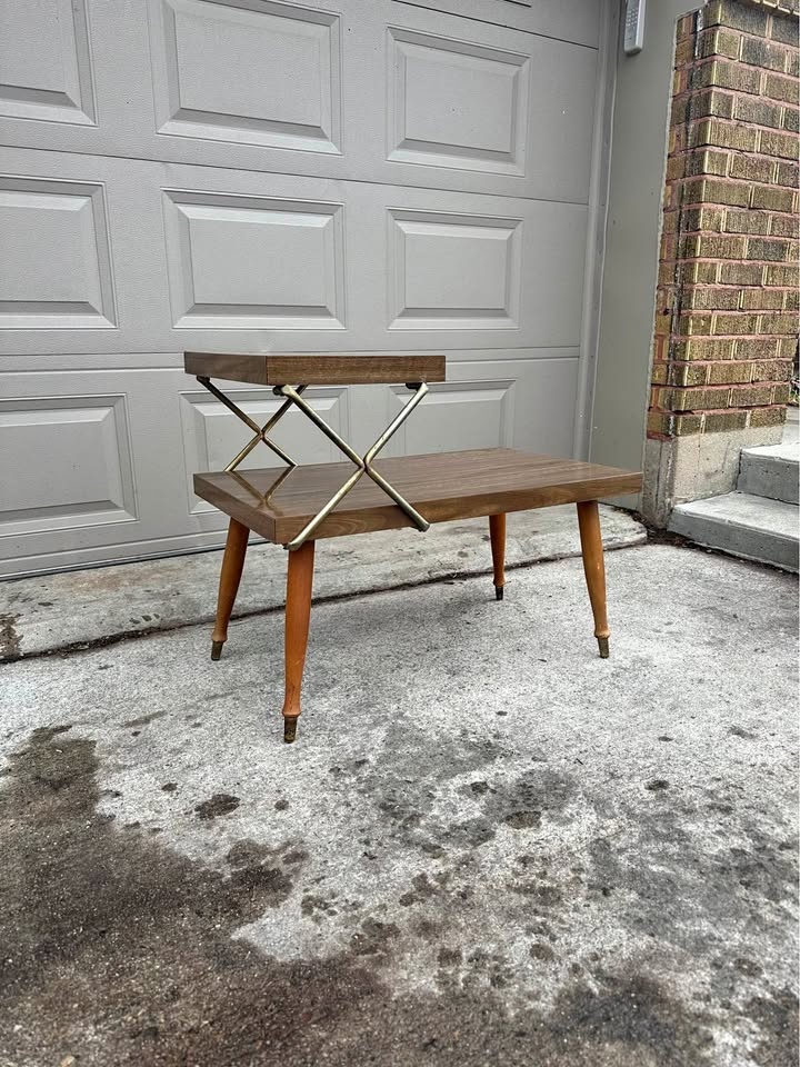 Vintage MCM Multilayer Side Table