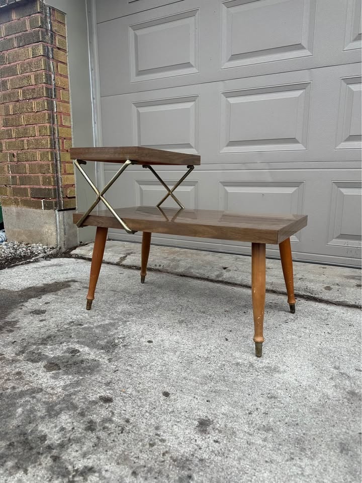 Vintage MCM Multilayer Side Table - photo 2