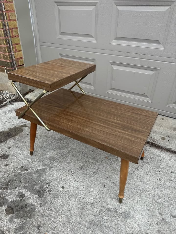 Vintage MCM Multilayer Side Table - photo 3