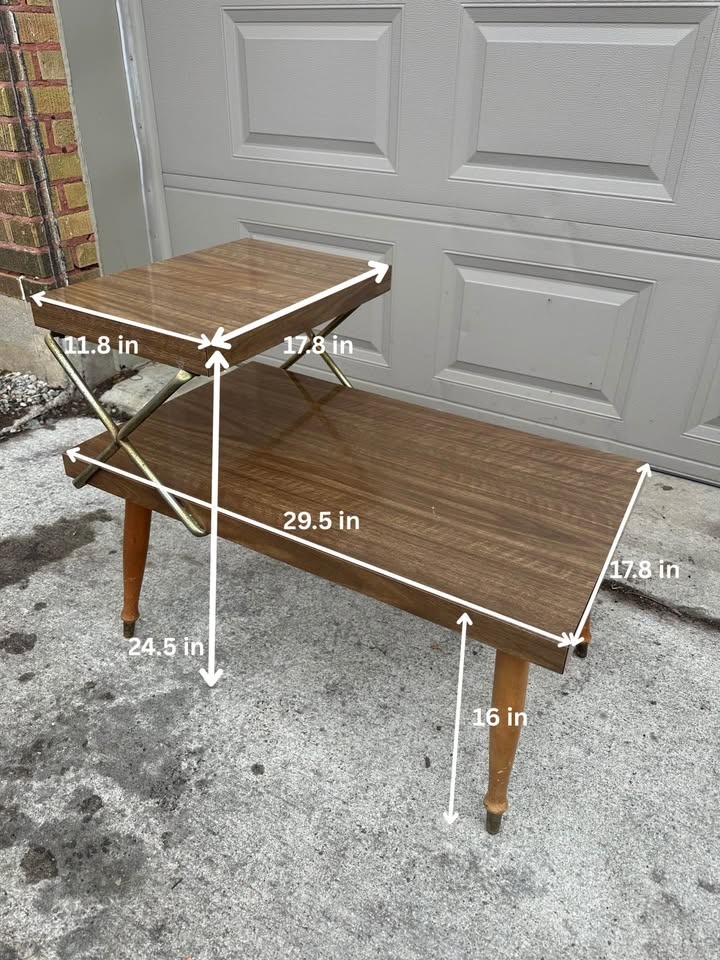 Vintage MCM Multilayer Side Table - photo 4