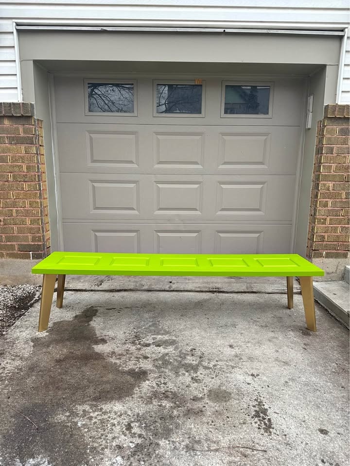 Unique Modern Neon Green Door Table