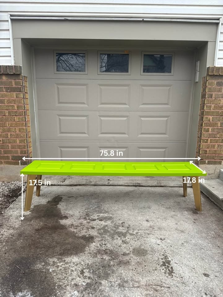 Unique Modern Neon Green Door Table - photo 2