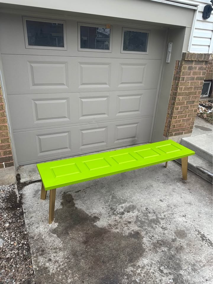 Unique Modern Neon Green Door Table - photo 3
