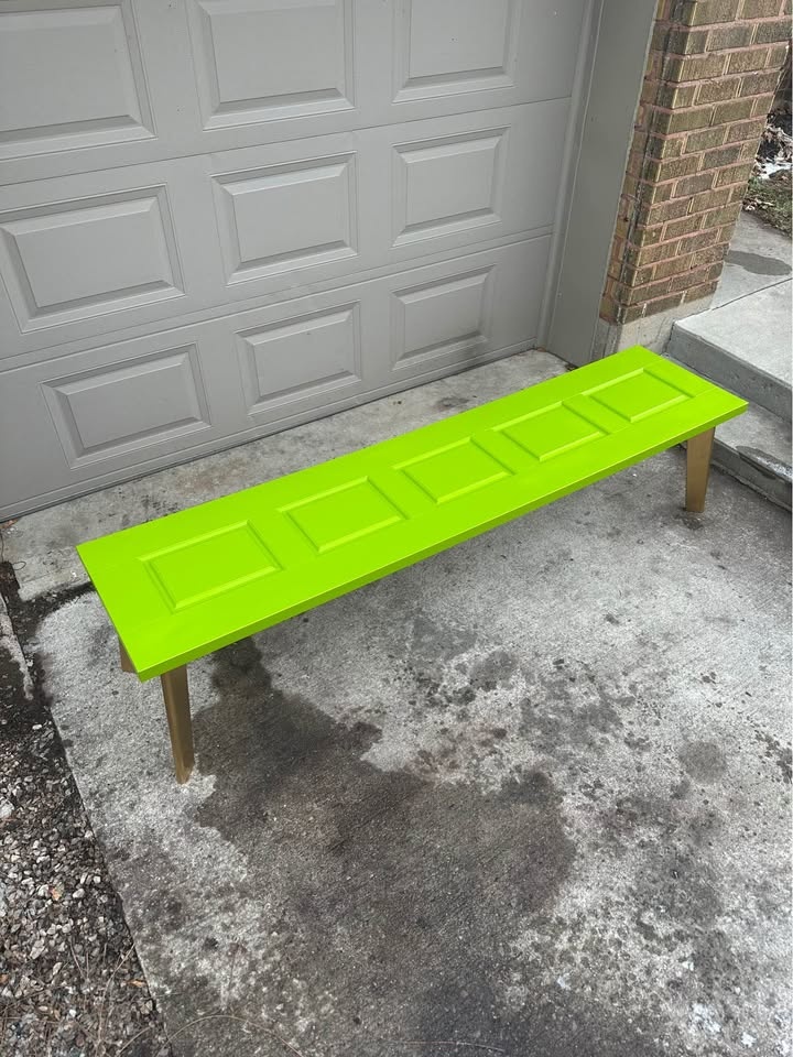 Unique Modern Neon Green Door Table - photo 5