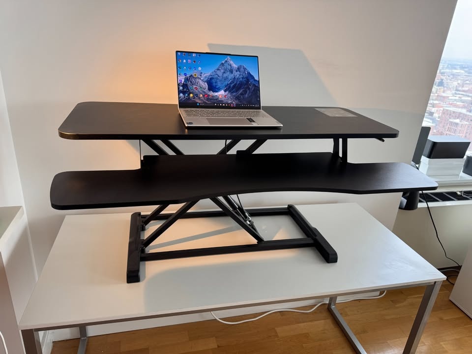 VIVO Standing Desk Converter - 42 inch Model: DESK-V042KB (Black - photo 2