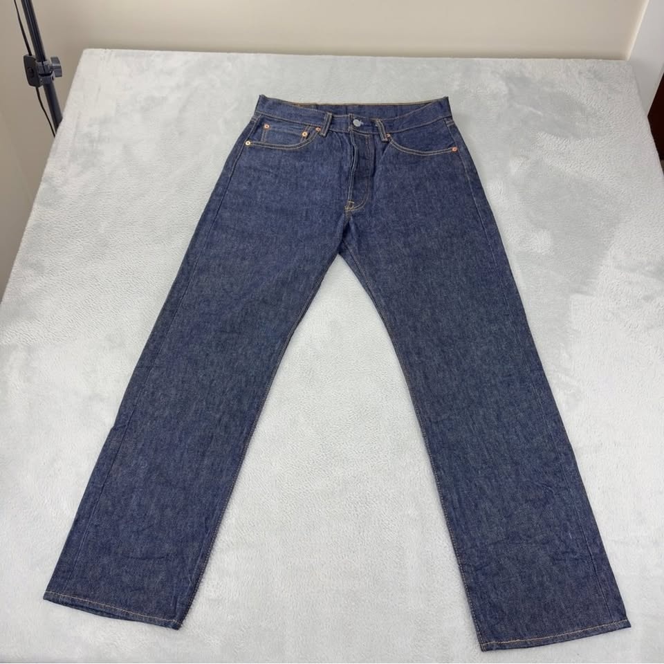 Levi's 501 Raw Denim Shrink to Fit Button Fly Jeans - photo 3