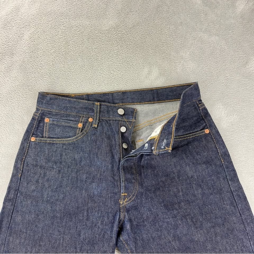 Levi's 501 Raw Denim Shrink to Fit Button Fly Jeans - photo 4