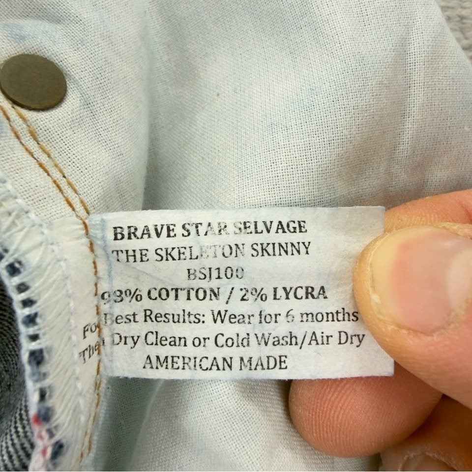 Brave Star Selvedge The Skeleton Skinny Jeans - photo 5
